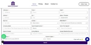 generate a bank statement